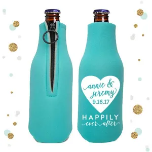 Heart - Collapsible Foam Zippered Bottle Cooler #2Z