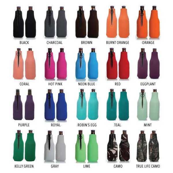 Heart - Collapsible Foam Zippered Bottle Cooler #2Z