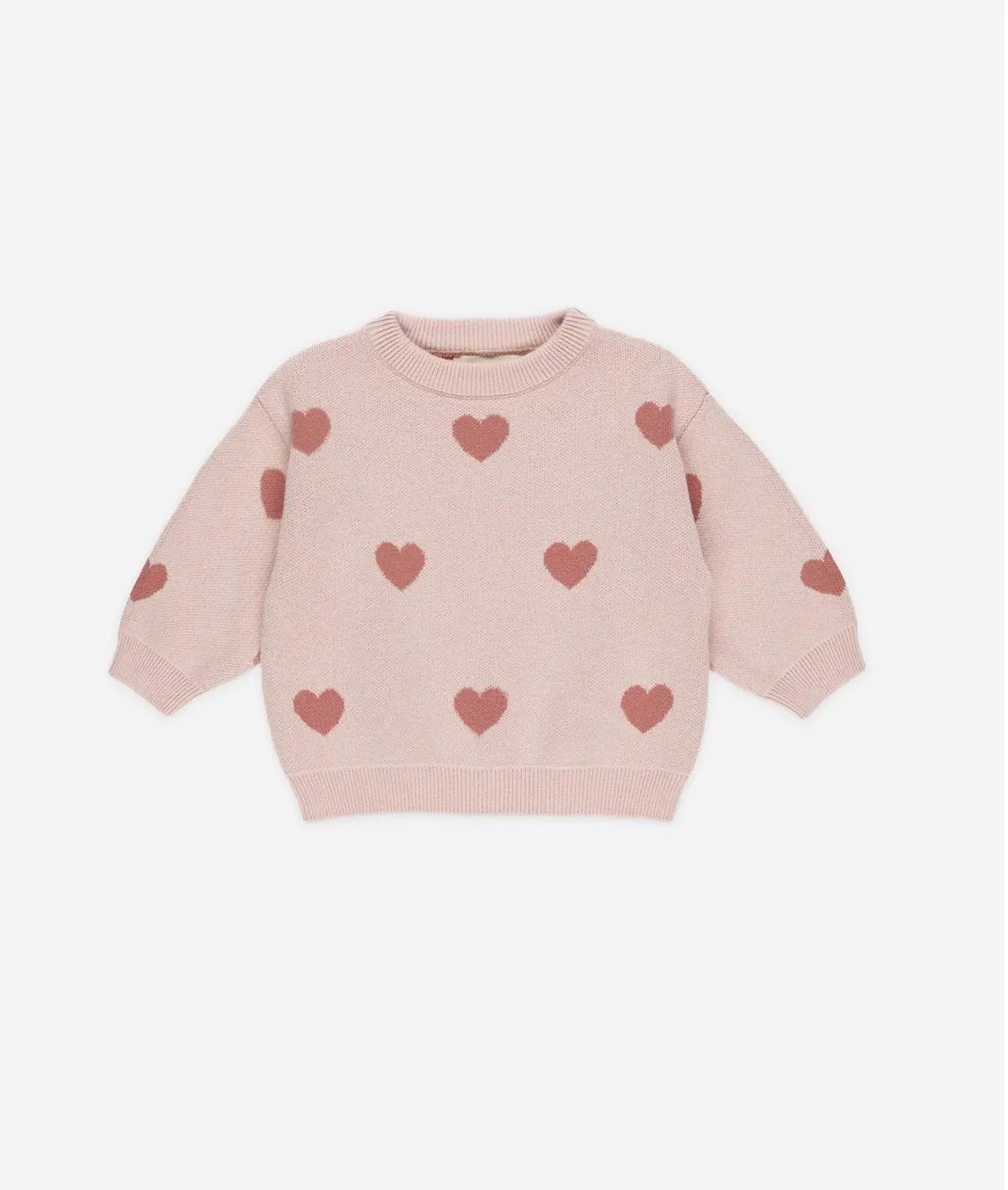 Heart Knit Sweater - Bubblegum