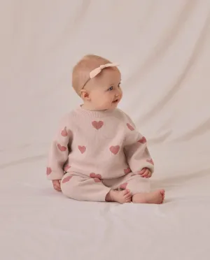Heart Knit Sweater - Bubblegum