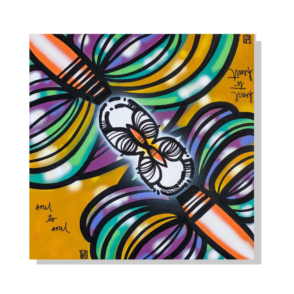 Heart To Heart and Soul To Soul (yellow) - Mineral Print