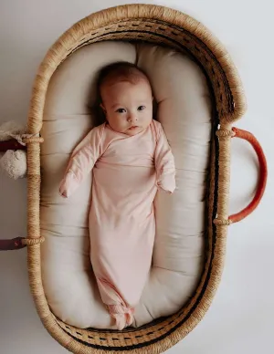 Heavenly Pink Knotted Gown & Bow Set