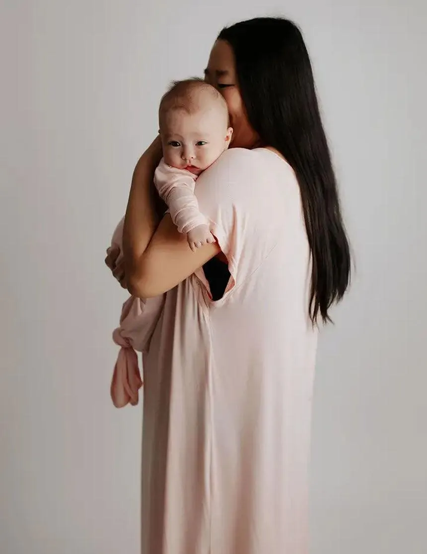 Heavenly Pink Knotted Gown & Bow Set