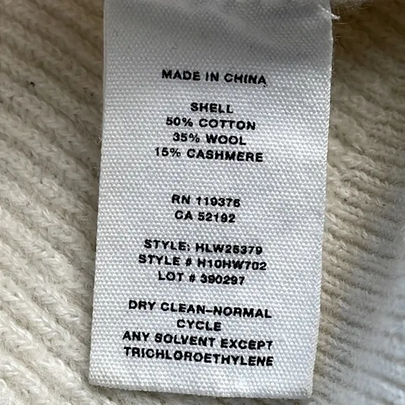 Helmut Lang Distressed V Neck Sweater Cut Out Rib Knit Off White Sz XS