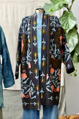 HF169 The Highlands Foundry Navy Suzani Duster