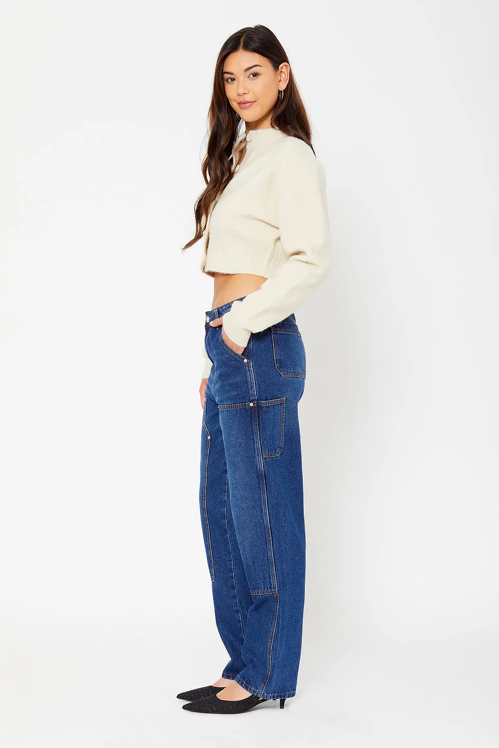 High-rise carpenter pants