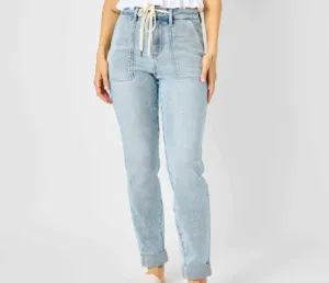 HIGH WAIST VINTAGE DOUBLE CUFF JOGGER