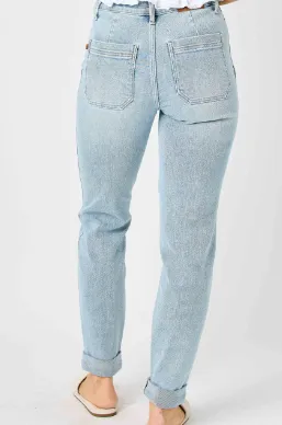 HIGH WAIST VINTAGE DOUBLE CUFF JOGGER