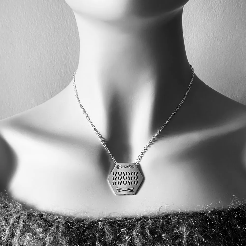 Honeycomb Knit Necklace