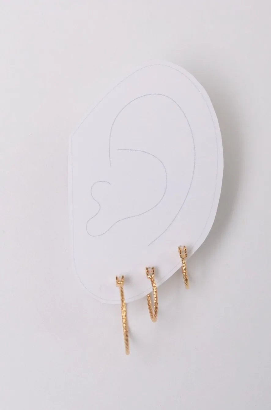 Hoops Galore Set In Gold