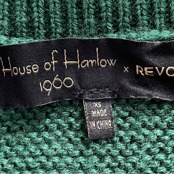 House of Harlow 1960 X Revolve Owen wool blend forest green oversized sweater XS