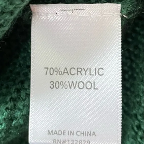 House of Harlow 1960 X Revolve Owen wool blend forest green oversized sweater XS