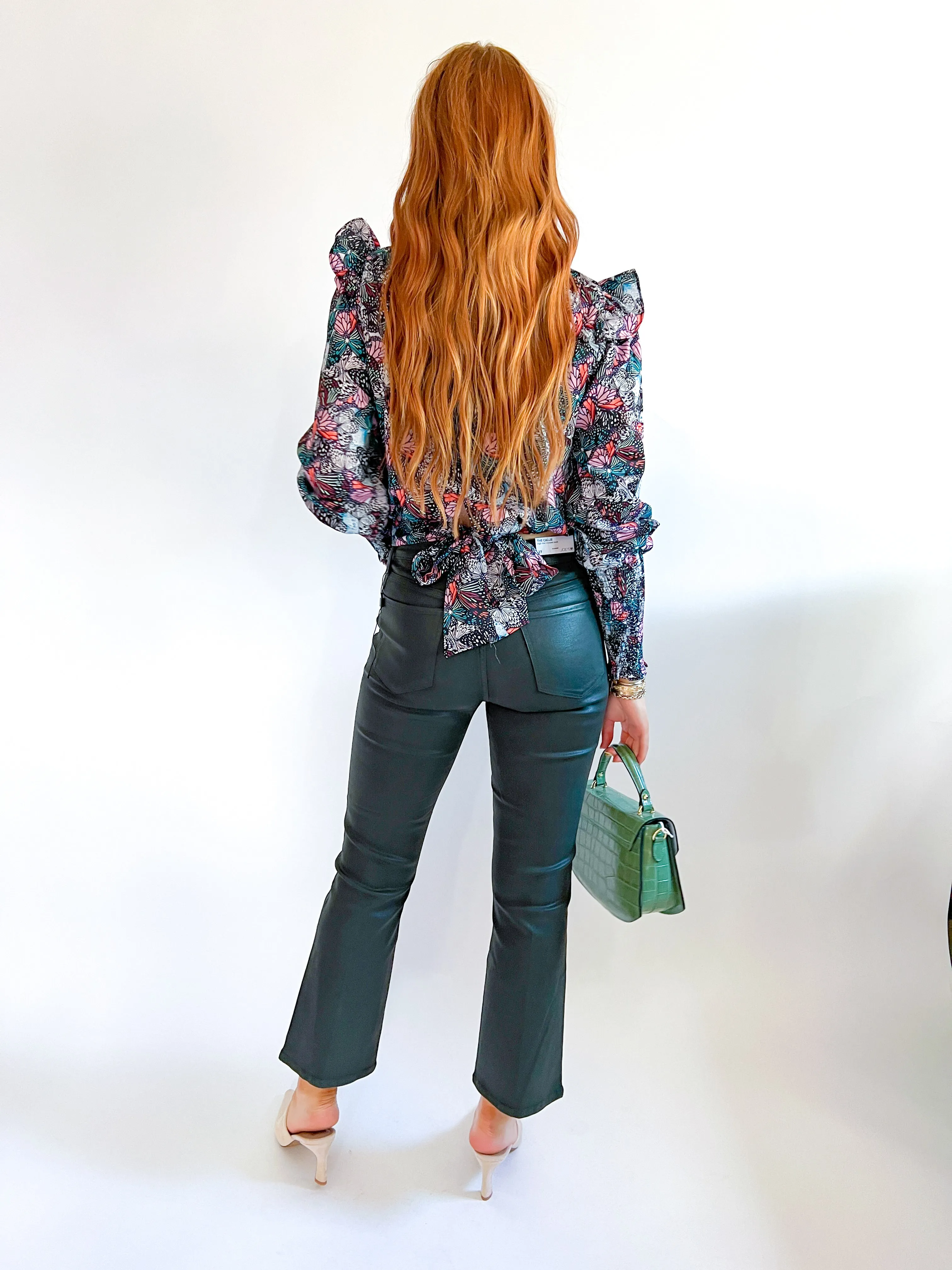 Indra Monarch Butterfly Tie Back Top