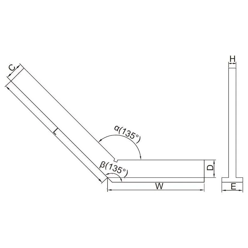 Insize Range 135° Square 300 X 175mm Series 4754-3300