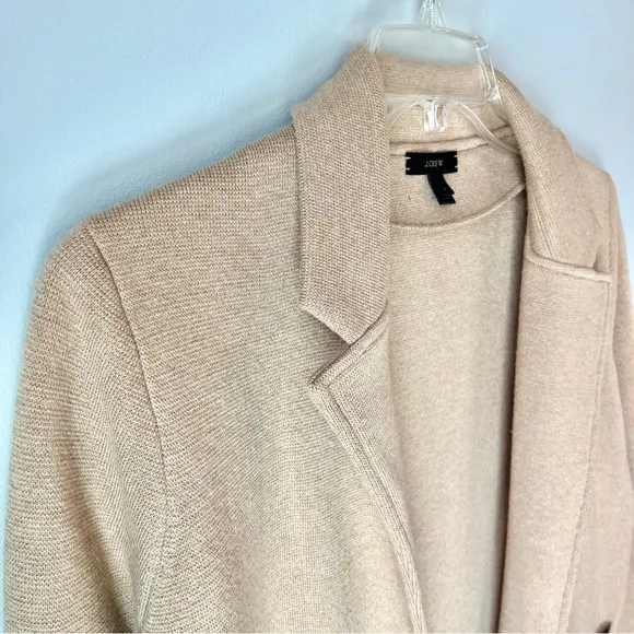 J. Crew Tan Merino Wool Blend Sophie Sweater Blazer