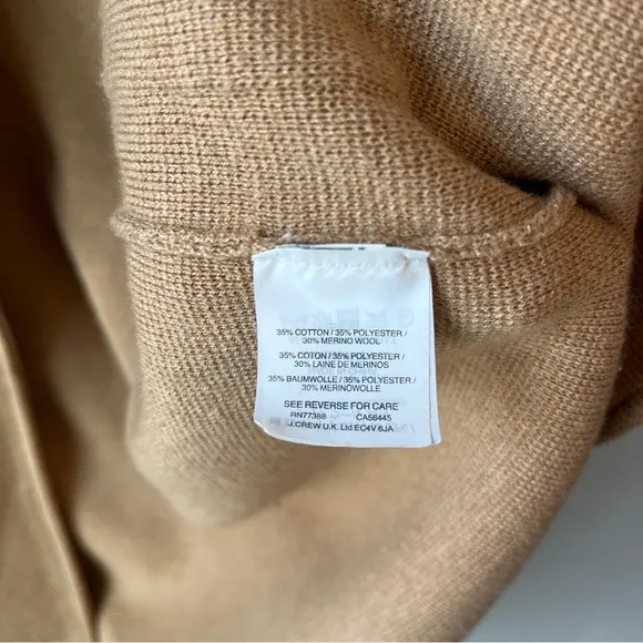 J. Crew Tan Merino Wool Blend Sophie Sweater Blazer
