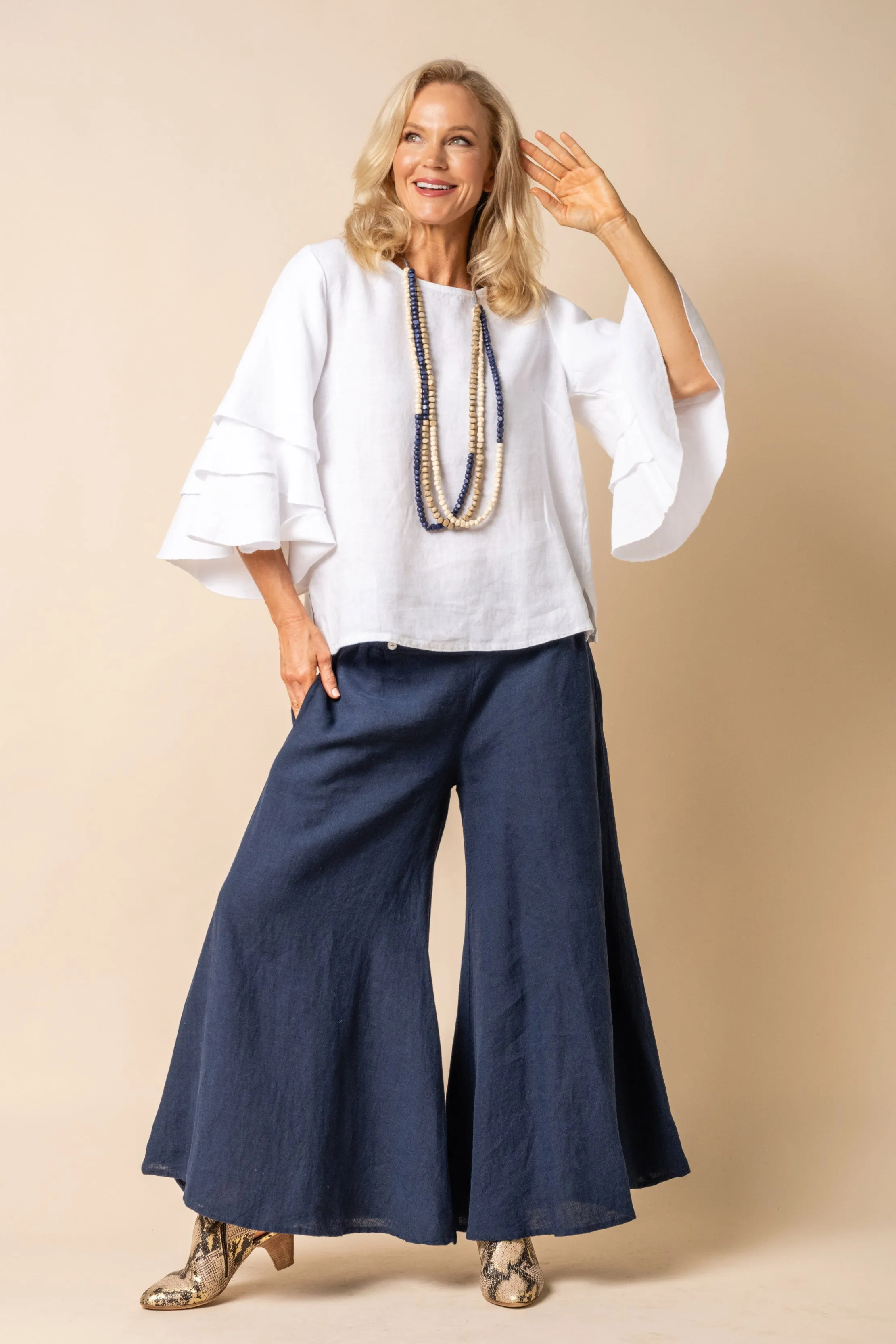 Jadwyn Linen Top in White