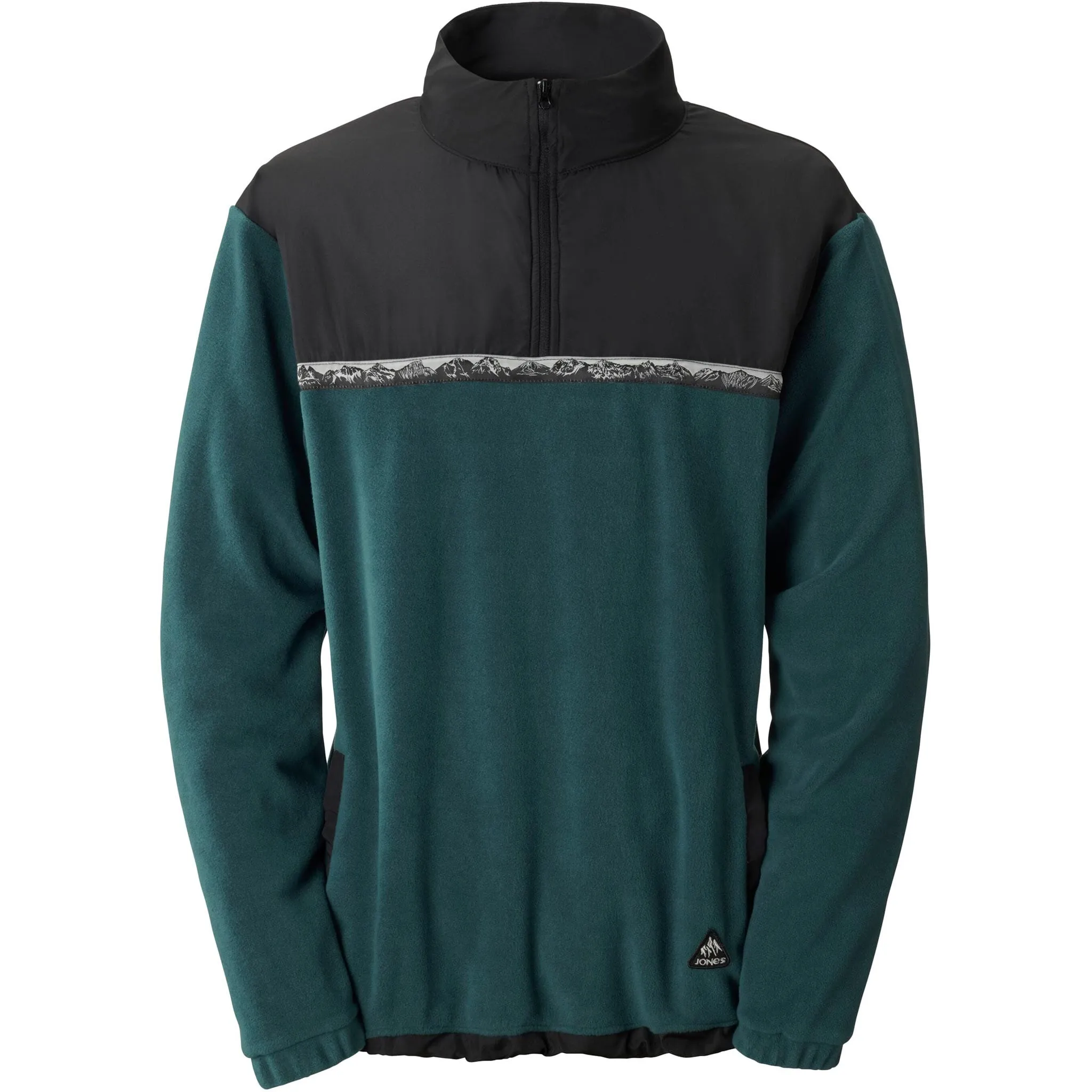 Jones Flc Recycled Fleece Half Zip Pacific Teal