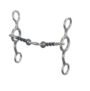 Jr. Cow Horse - 3/8” Twisted Dog Bone Snaffle