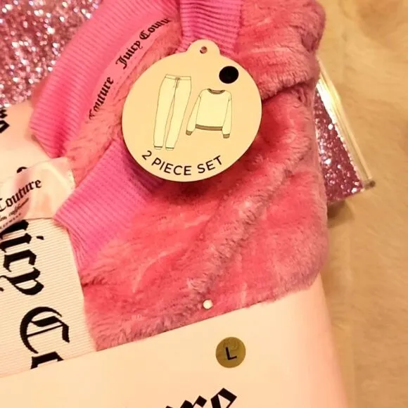 Juicy Couture Cozy Name Logo Velour PJ Set