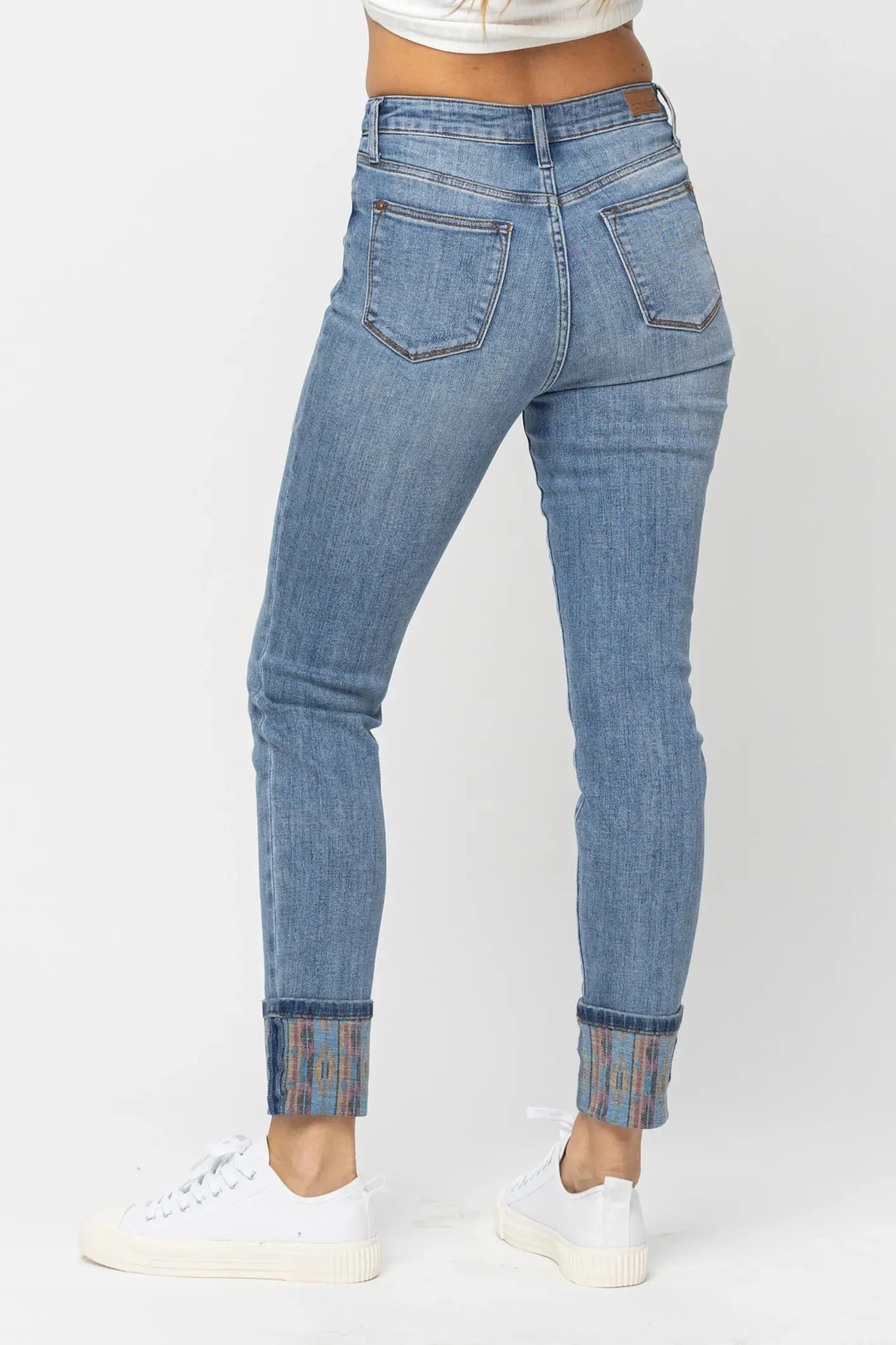 Karina Western Print Cuff Relaxed Fit - PLUS