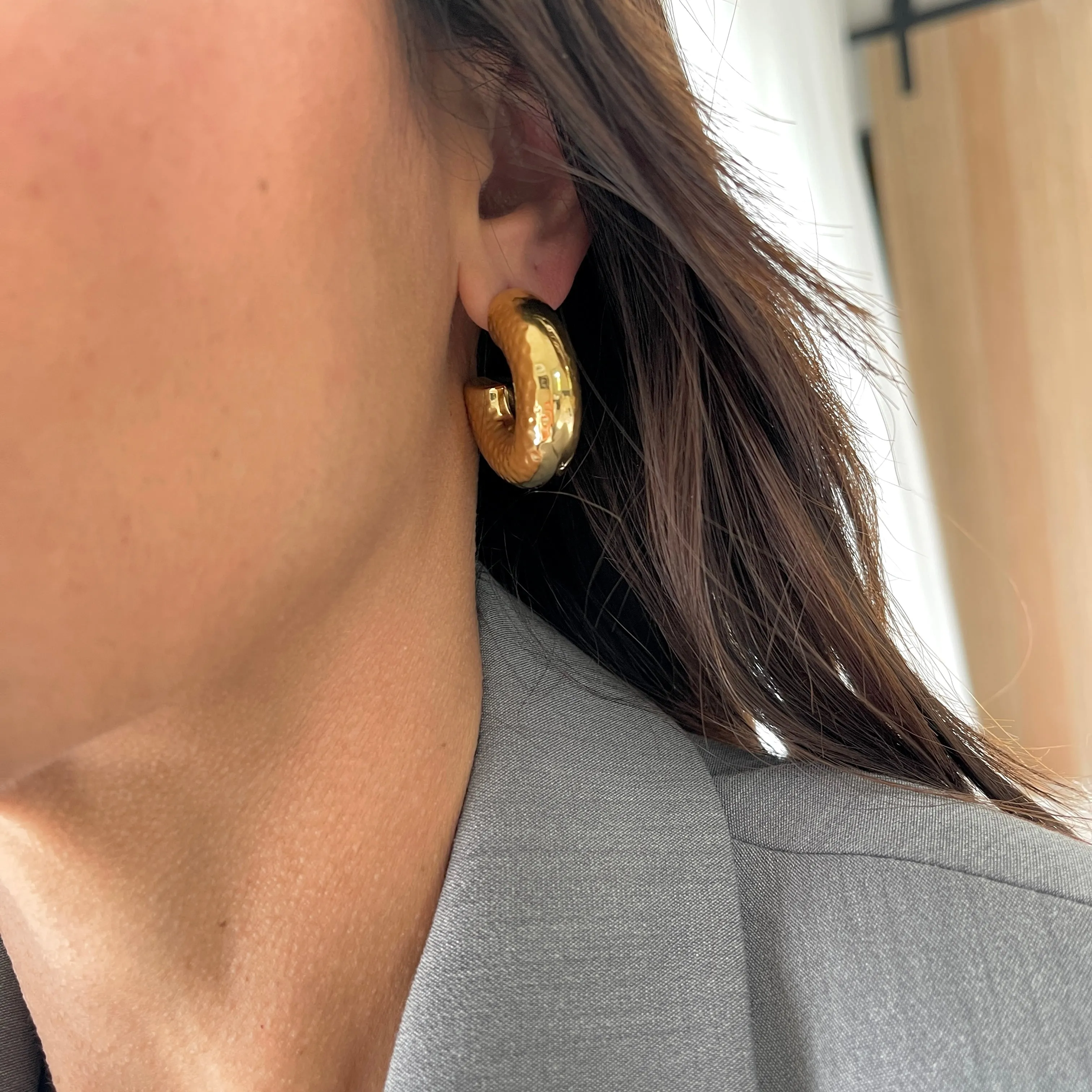 Kat Textured Hoops