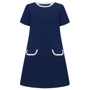 Kensington Girls Dress - Nautical Blue