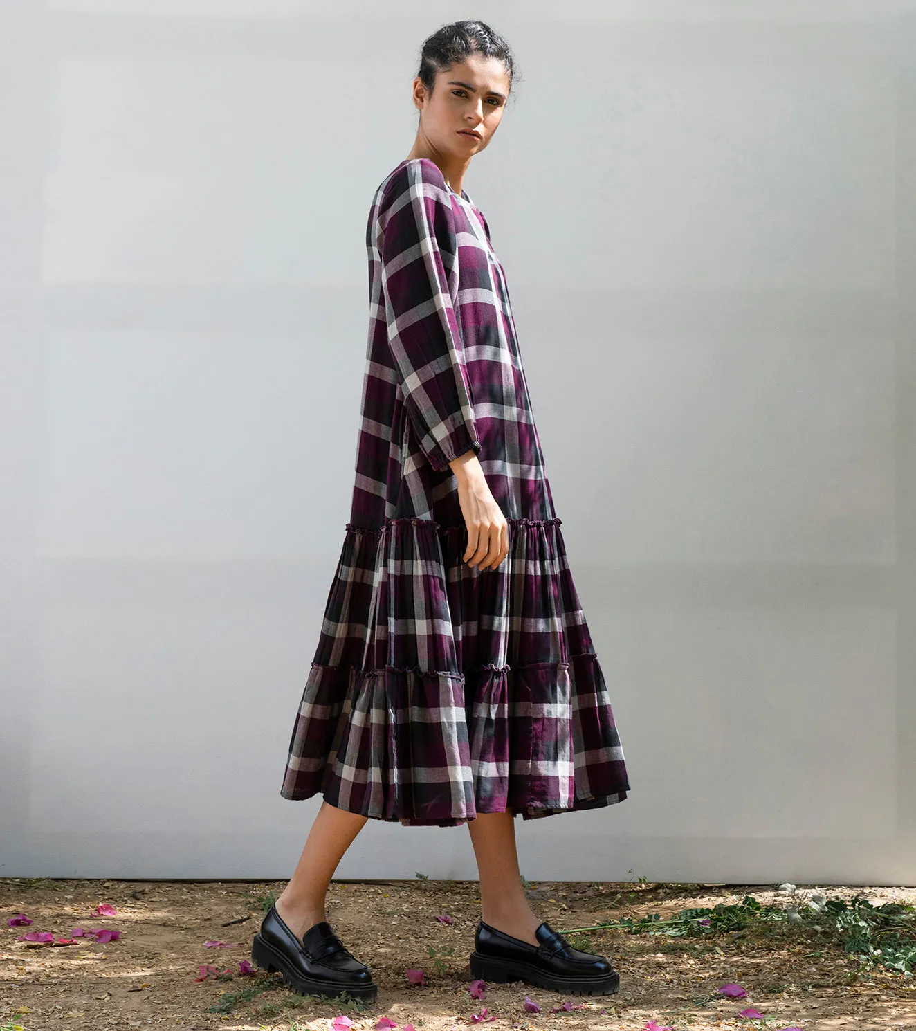 Khara Kapas Globe Thistle Midi Dress