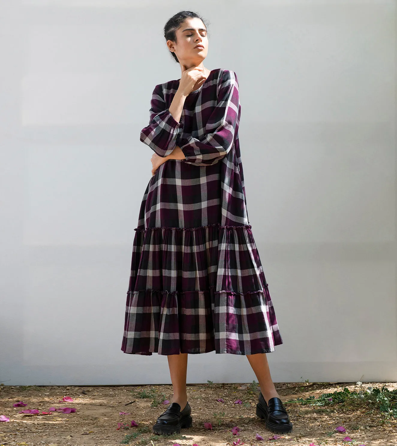 Khara Kapas Globe Thistle Midi Dress