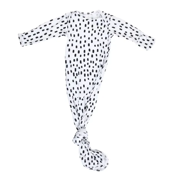 Knotted Gown & Headwear Set | Spotty Print