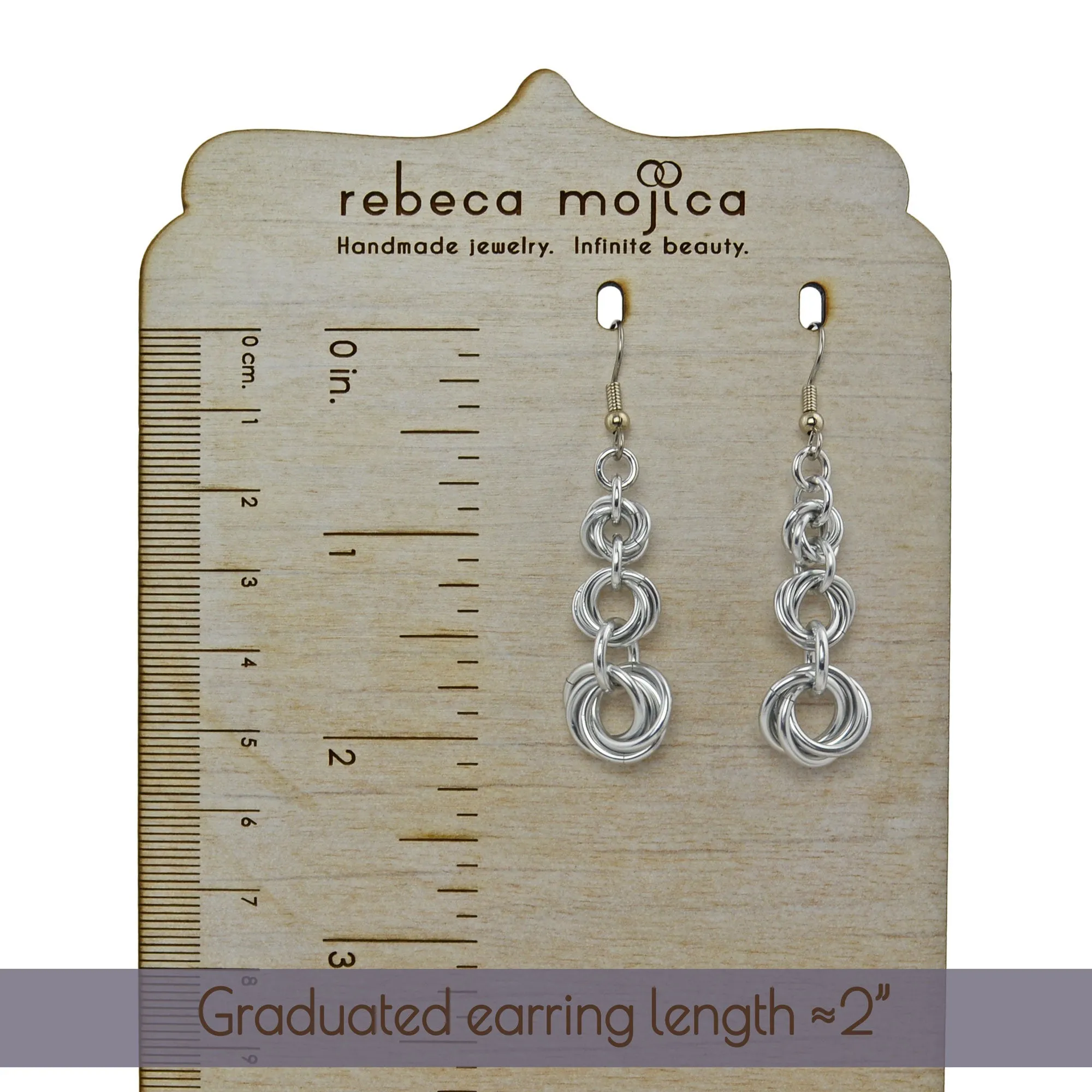 Knotted Graduated Earrings - Sunset