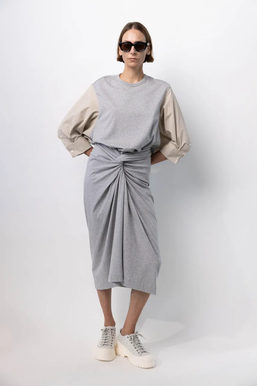 Knotted Jersey Skirt