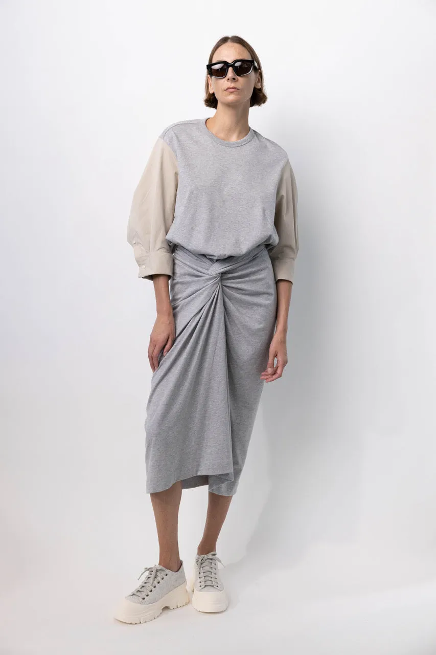 Knotted Jersey Skirt