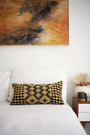 Kuba Cloth Lumbar Pillow No. 89