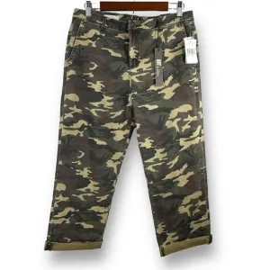 Kut From The Kloth Women's Size 10 Gwen Relaxed Trouser Green Camouflage New