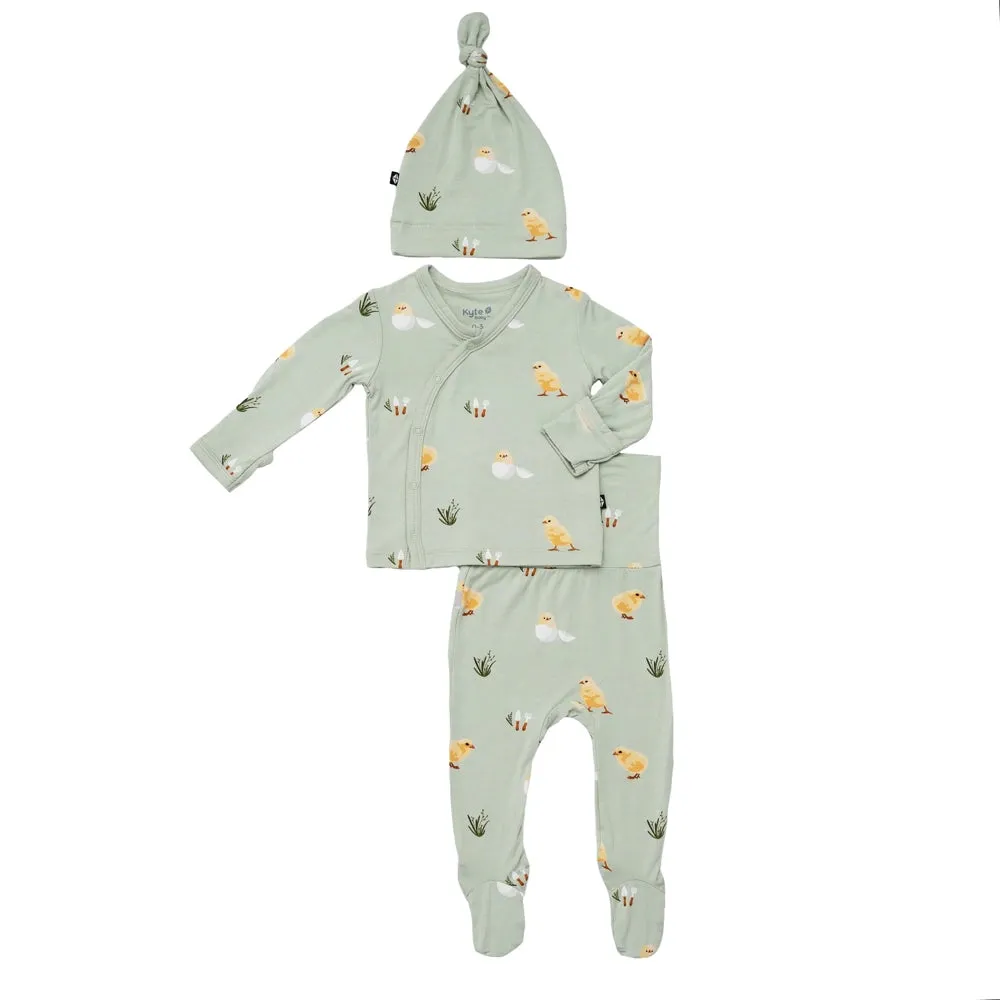 Kyte Baby Take Me Home Set with Cap in Aloe Chick