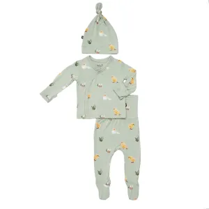 Kyte Baby Take Me Home Set with Cap in Aloe Chick