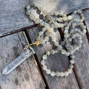 Labradorite and Crystal Mala