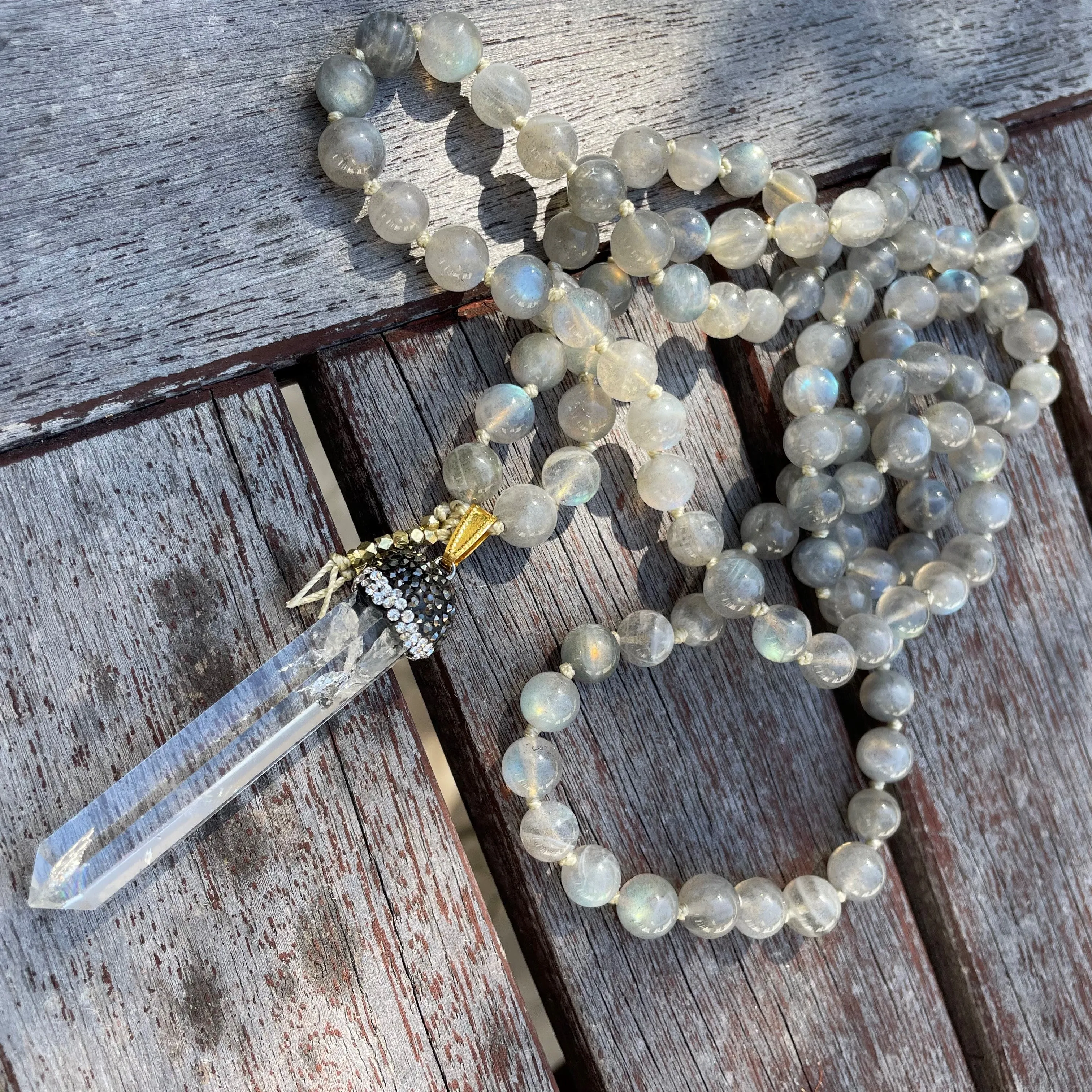 Labradorite and Crystal Mala