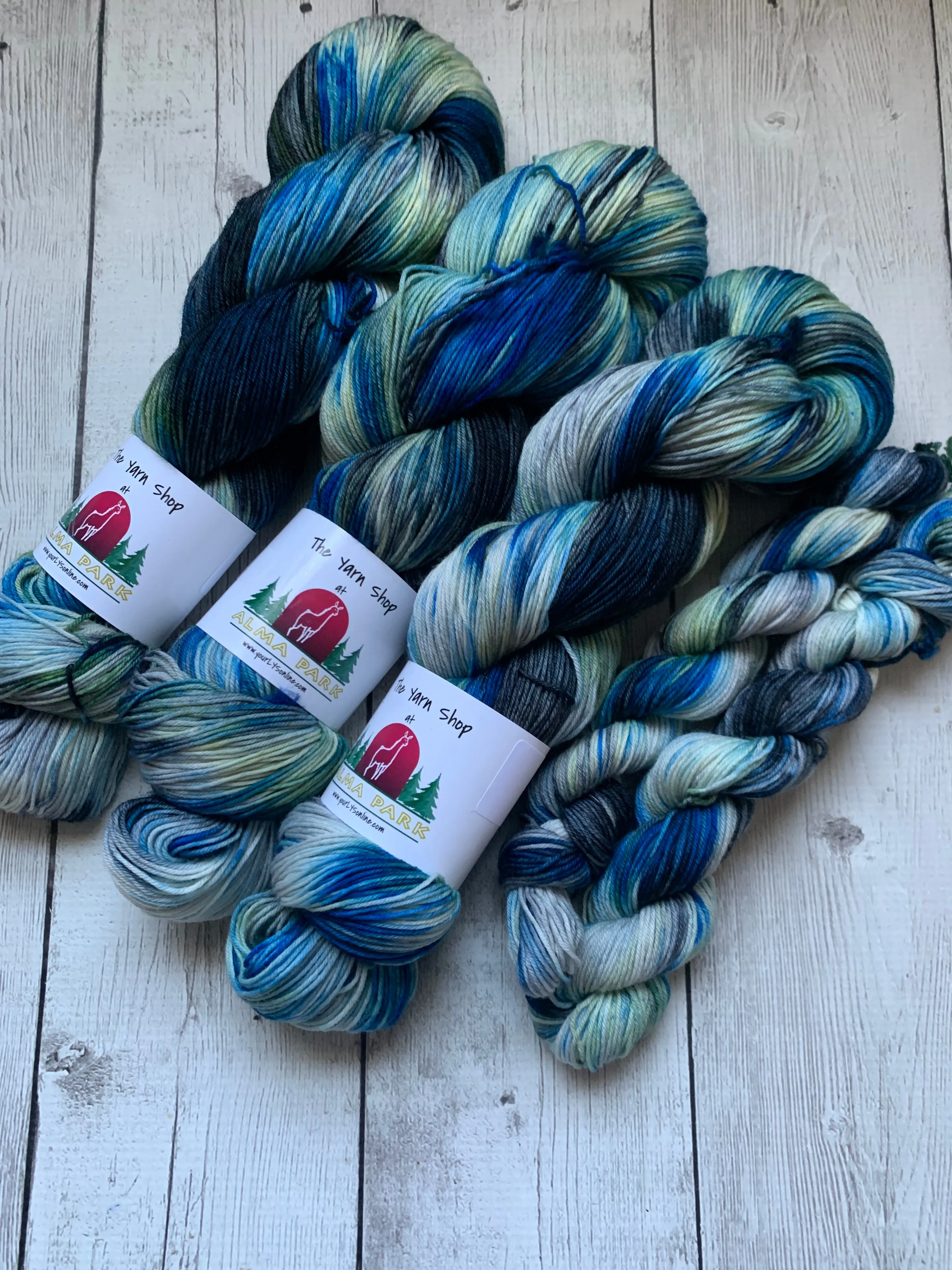LABRADORITE -  Handpainted/speckled  Multiple Yarn Weights  -  RTS