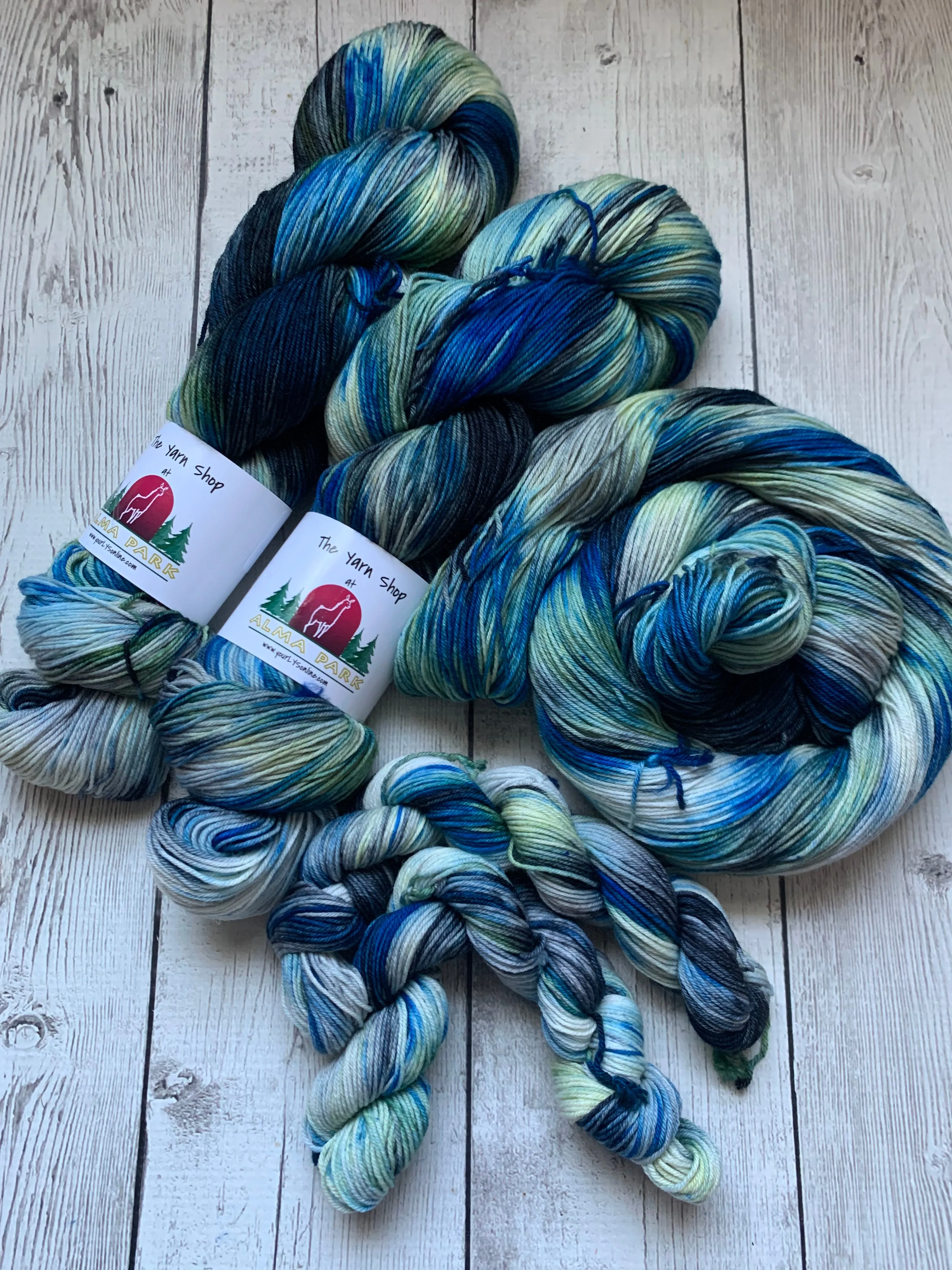 LABRADORITE -  Handpainted/speckled  Multiple Yarn Weights  -  RTS