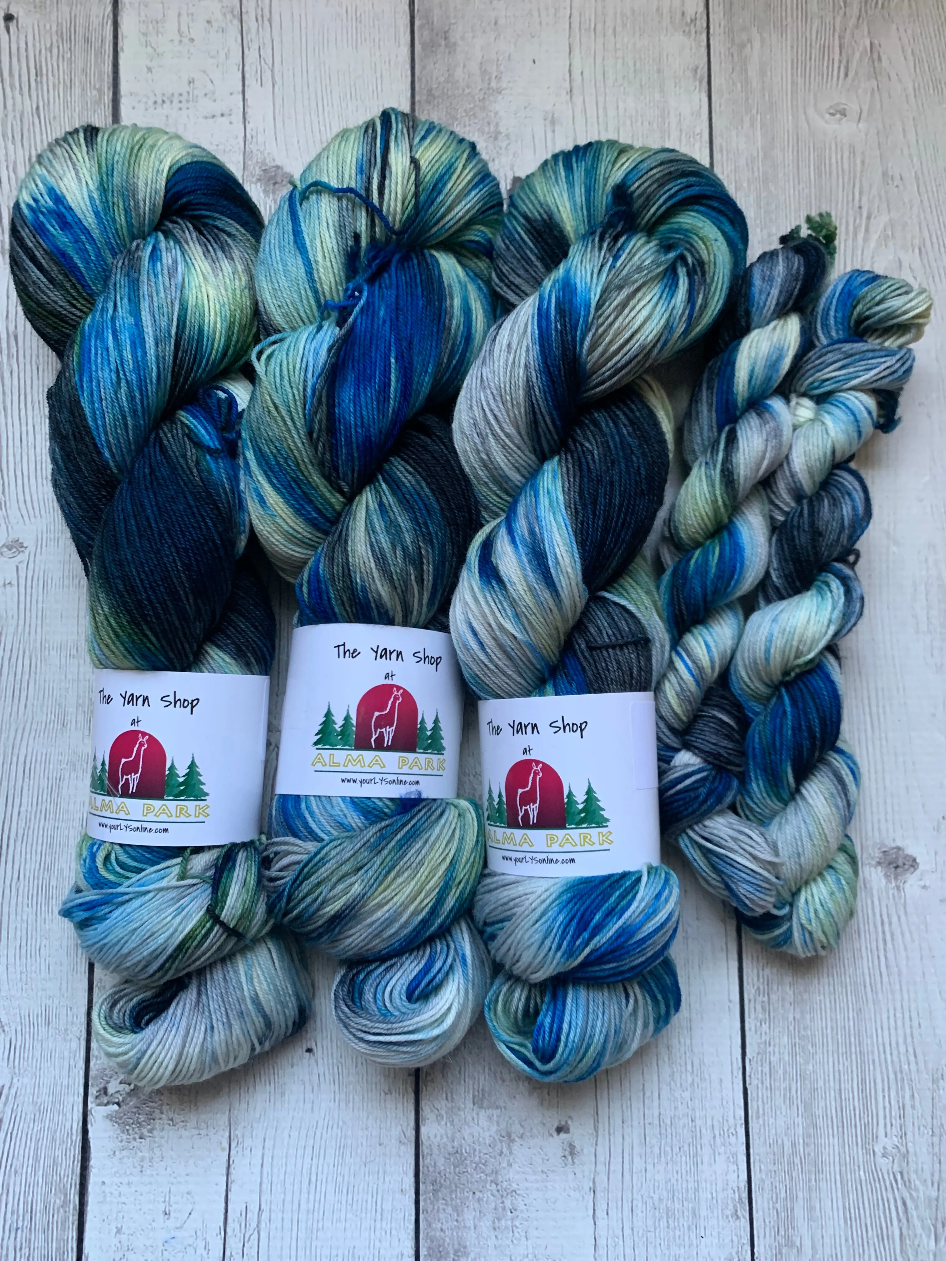 LABRADORITE -  Handpainted/speckled  Multiple Yarn Weights  -  RTS