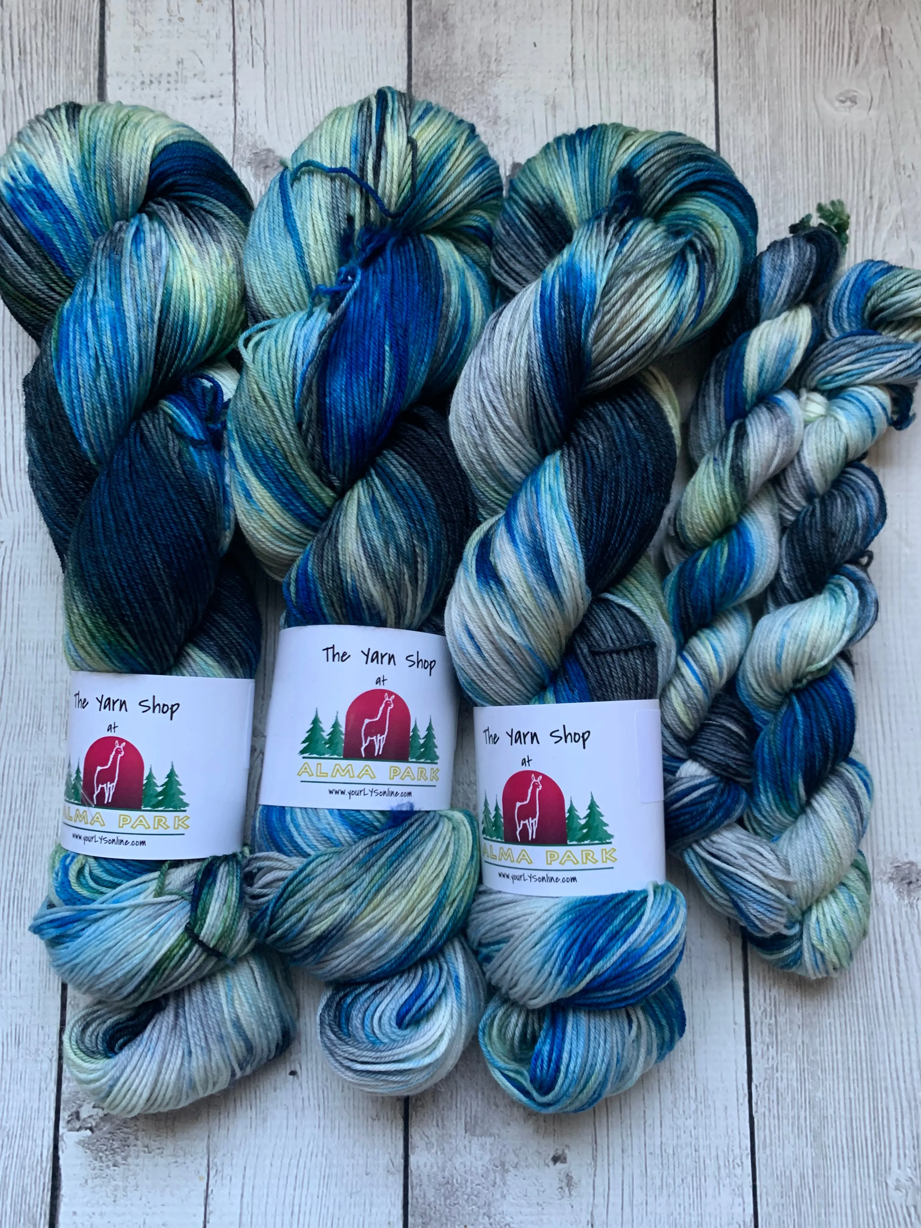 LABRADORITE -  Handpainted/speckled  Multiple Yarn Weights  -  RTS
