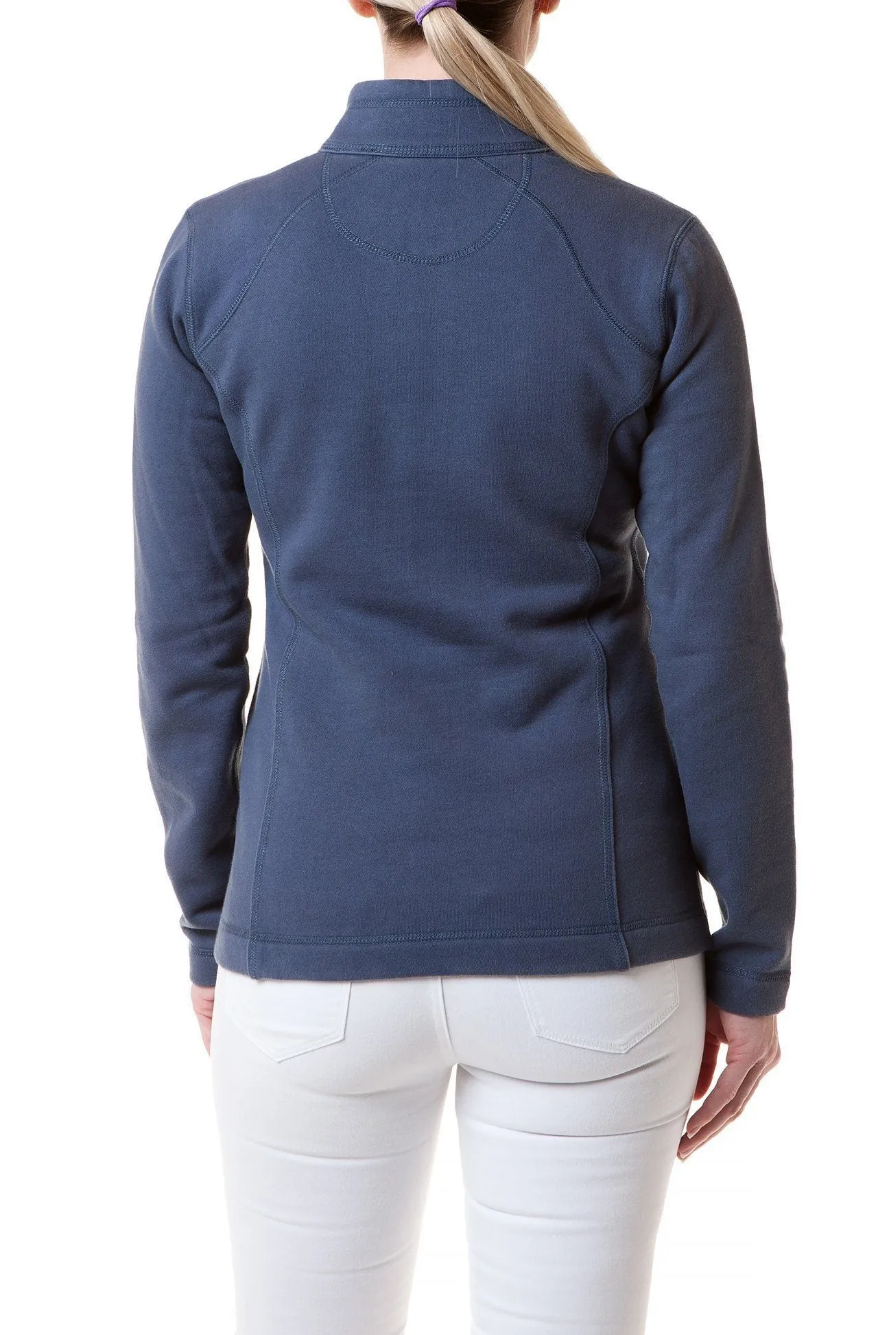 Ladies Breakwater Zip Nantucket Navy with Pink Trim