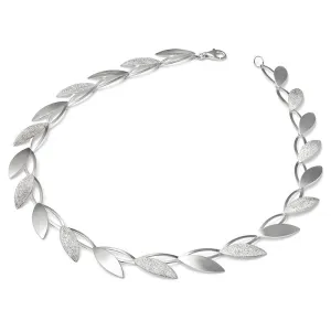 Laser Textured Leaf Necklace