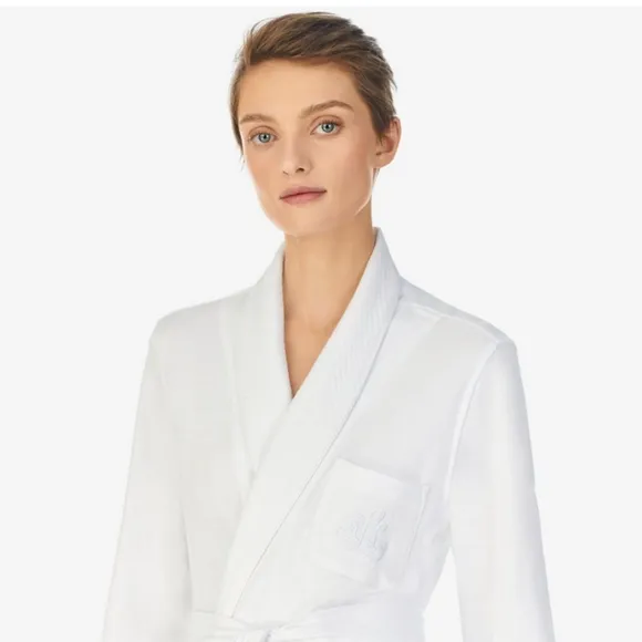 Lauren Ralph Lauren Quilted Collar Short Robe