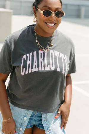 Lavender Charlotte Block Crop Tee