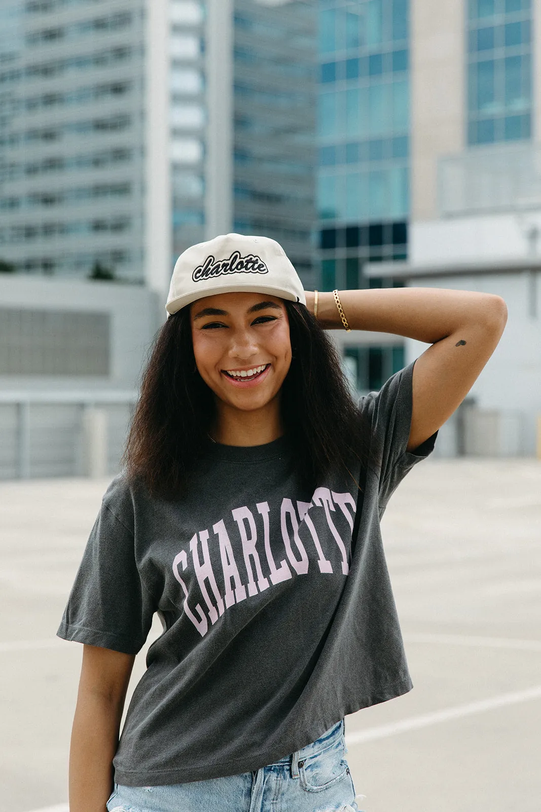 Lavender Charlotte Block Crop Tee
