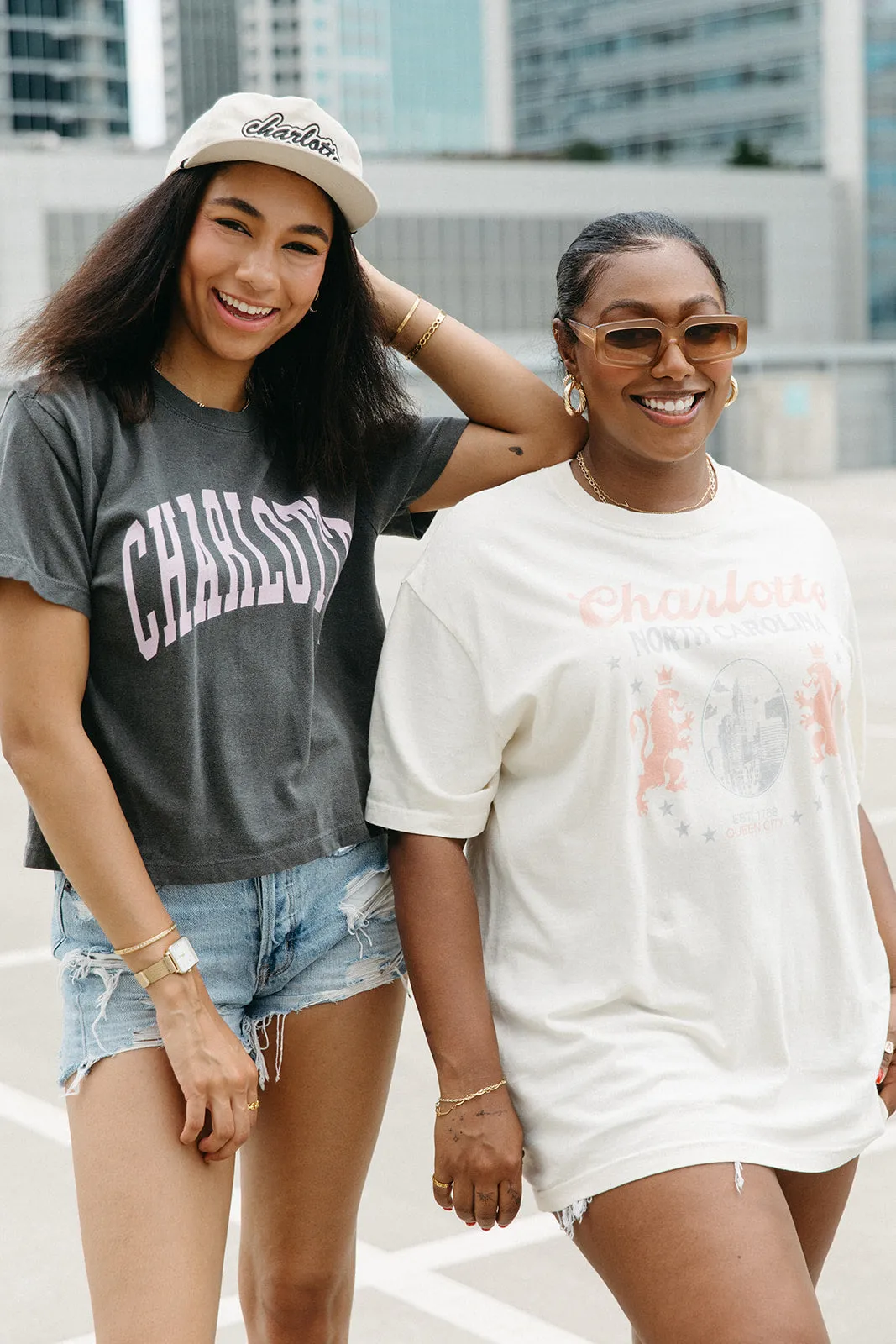 Lavender Charlotte Block Crop Tee