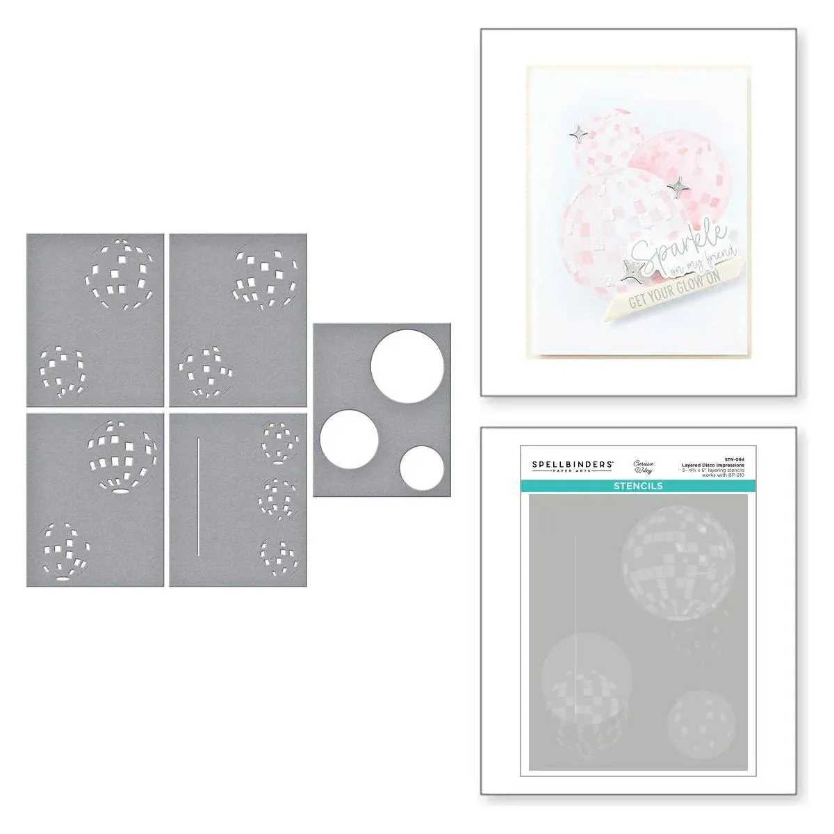 Layered Disco Impressions Stencil Set STN-094